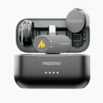 Maono WAVE T5 PC2 Wireless Lavalier Microphone for iPhone 17/16/15/Android/Tablet, USB C Mini Mic with 48KHz 24Bit, 300m Range, Voice Filter, Noise Cancellation, 30H Use for Video Recording, Streaming