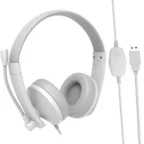 Meetion HP003U USB Wired Telephone Headset - White - Image 2