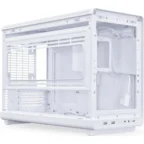 LIAN LI DAN case A3 MATX Black/Wooden & Glass Panel White - Image 7