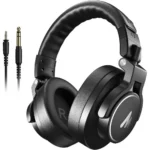 Maono MH700 Studio Monitor Mixing DJ Headphones 50mm Driver Professional Over Ear Wired Headset with 3.5mm to 6.35mm Jack for Guitar AMP Piano Music Production Keyboard Recording Podcast Black