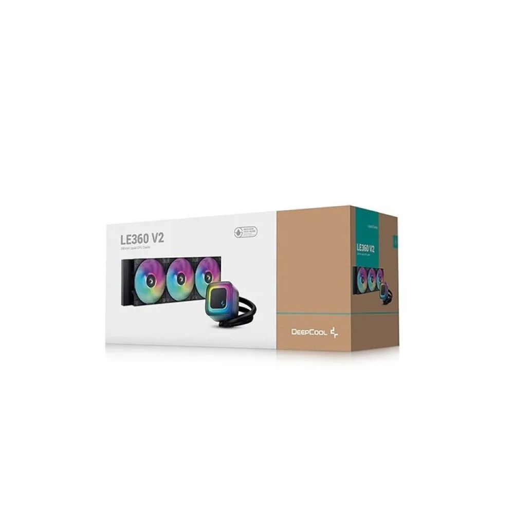 product-152363-1-1 Deepcool LE360 V2 ARGB 360mm Liquid CPU Cooler Black - Image 1
