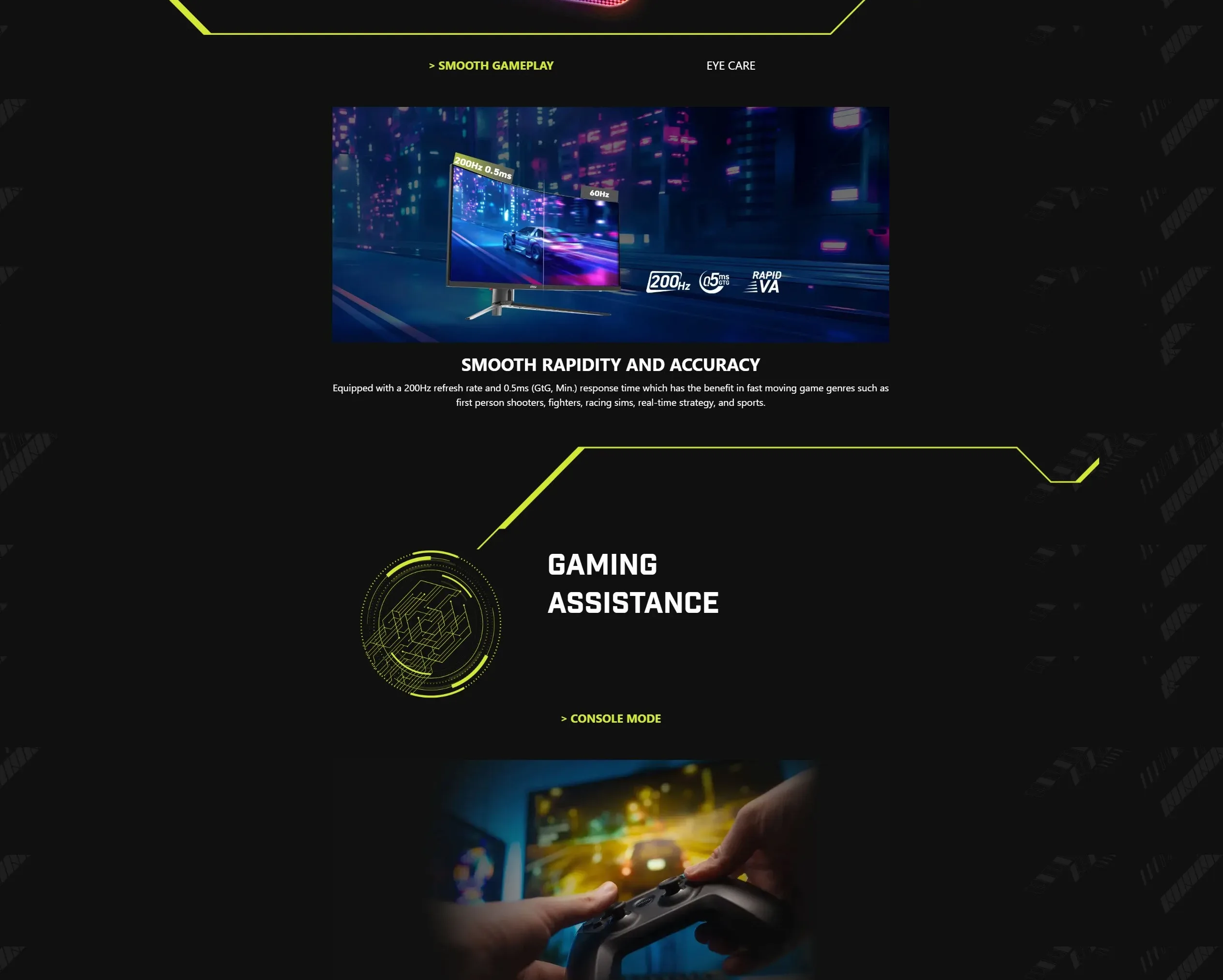 MSI MAG 345CQRF E20 Gaming onitor 3440x1440 (UWQHD) Panel 200Hz Refresh Rate 0.5ms (GtG, Min) Response time - spec 3 - MegaComputer.pk