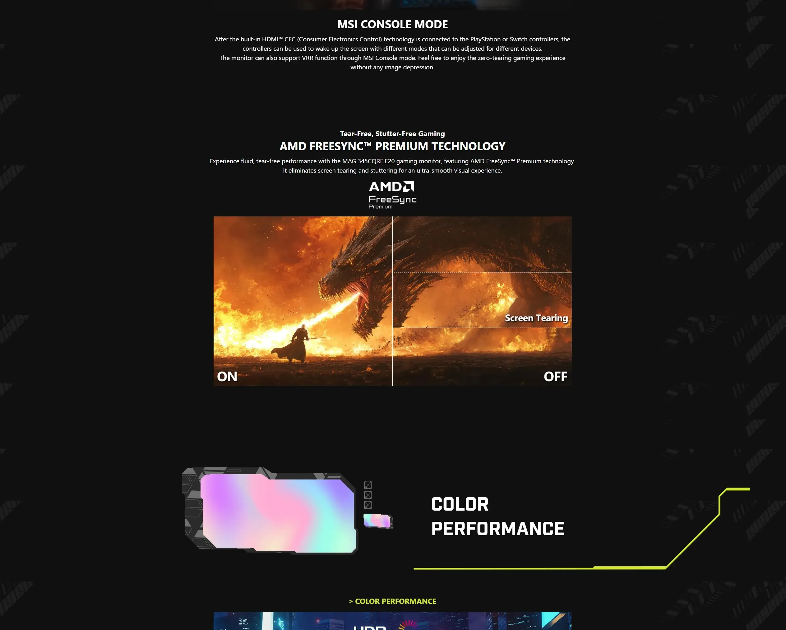 MSI MAG 345CQRF E20 Gaming onitor 3440x1440 (UWQHD) Panel 200Hz Refresh Rate 0.5ms (GtG, Min) Response time - spec 4 - MegaComputer.pk